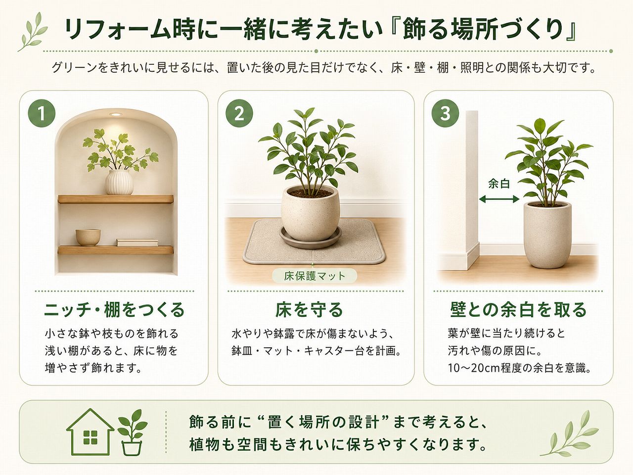 リフォーム時に考えたい飾る場所づくりの図解